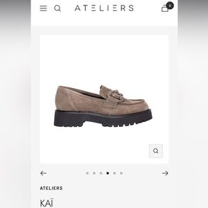 Atelier kai leather platform loafers, 39